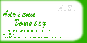 adrienn domsitz business card